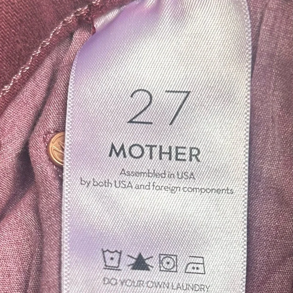 MOTHER Deep Burgundy Flare Jeans - Picture 3 of 5